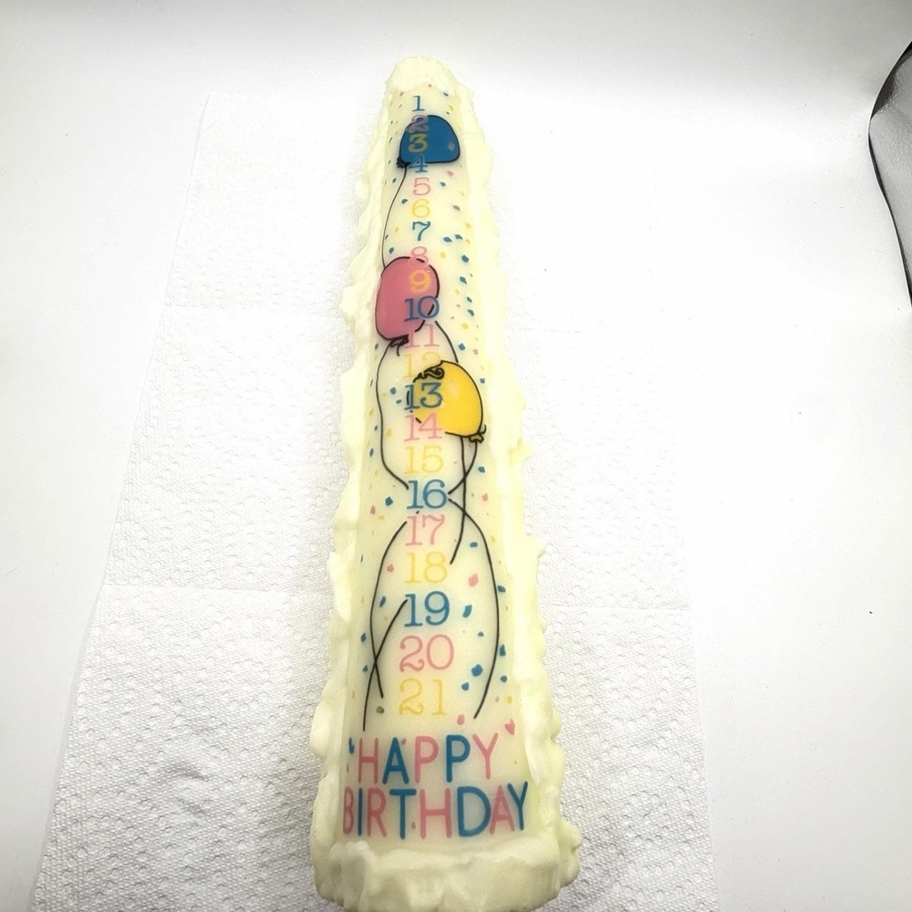 Vintage 1970s Birthday Countdown Candle Ages 1-21 Balloons 16" Unused MCM
